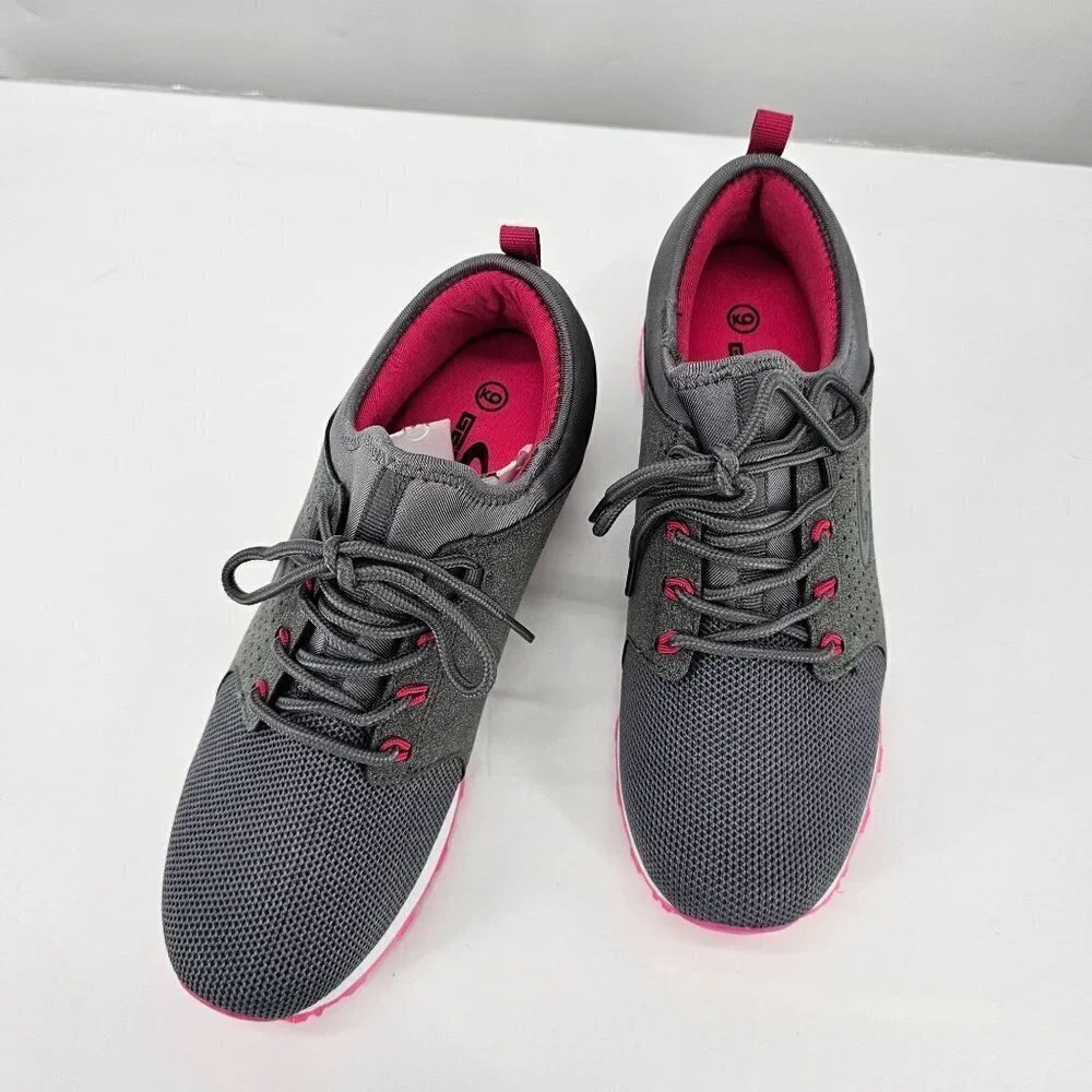 Dream Seek Gray & Fuchsia Logo-Accent Sneaker - Picture 1 of 10